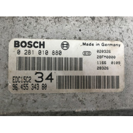 ECU BOSCH EDC15C2-10.1 0281010880 PEUGEOT 607 I 2.2 HDI 98KW 133CV 4HX 9645534380 - CON INMOVILIZADOR ANULADO