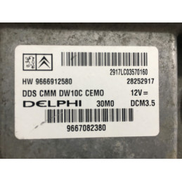 ECU MOTOR DELPHI DCM3.5 28252917 PSA 9666912580 9667082380