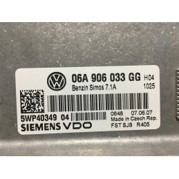 ECU MOTOR SIEMENS VDO SIMOS 7.1A 5WP4034904 VAG 06A906033GG