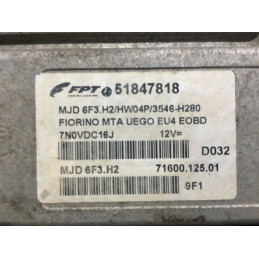 ECU MOTOR MAGNETI MARELLI MJD 6F3.H2 71600.125.01 FIAT 51847818 HW04P