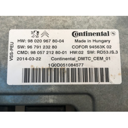 ECU STAR STOP CONTINENTAL COFOR95563K02 PSA 9802096780