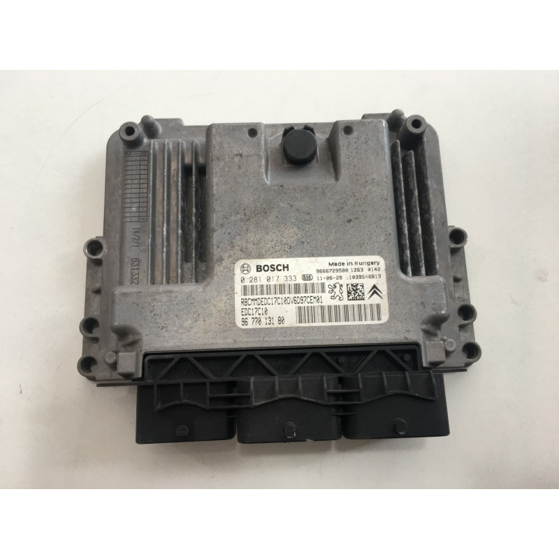 ECU MOTOR BOSCH EDC17C10-5.10 0281017333 CITROEN C3 PICASSO 1.6 HDI 92CV 9677013180 - CON INMOVILIZADOR ANULADO (IMMO OFF)