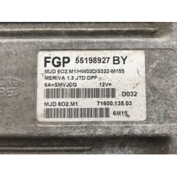 ECU MOTOR MAGNETI MARELLI MJD 6O2.M1 7160013503 OPEL 55198927 BY