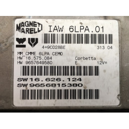 ECU MAGNETI MARELLI IAW 6LPA.01 16.575.084 PEUGEOT 206 I (T3) 2.0 GTI 100KW 136CV 9657649580 - CON INMOVILIZADOR ANULADO