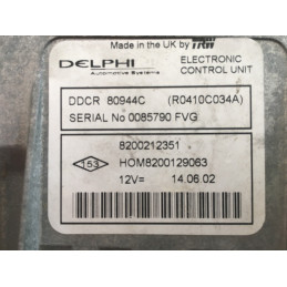 ENGINE ECU DELPHI DDCR R0410C034A RENAULT 8200212351 HOM8200129063