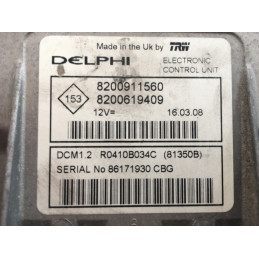 ECU MOTOR DELPHI DCM1.2 R0410B034C RENAULT 8200911560 8200619409