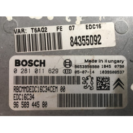 ECU MOTOR BOSCH EDC16C34-2.10 0281011629 PSA 9658944580