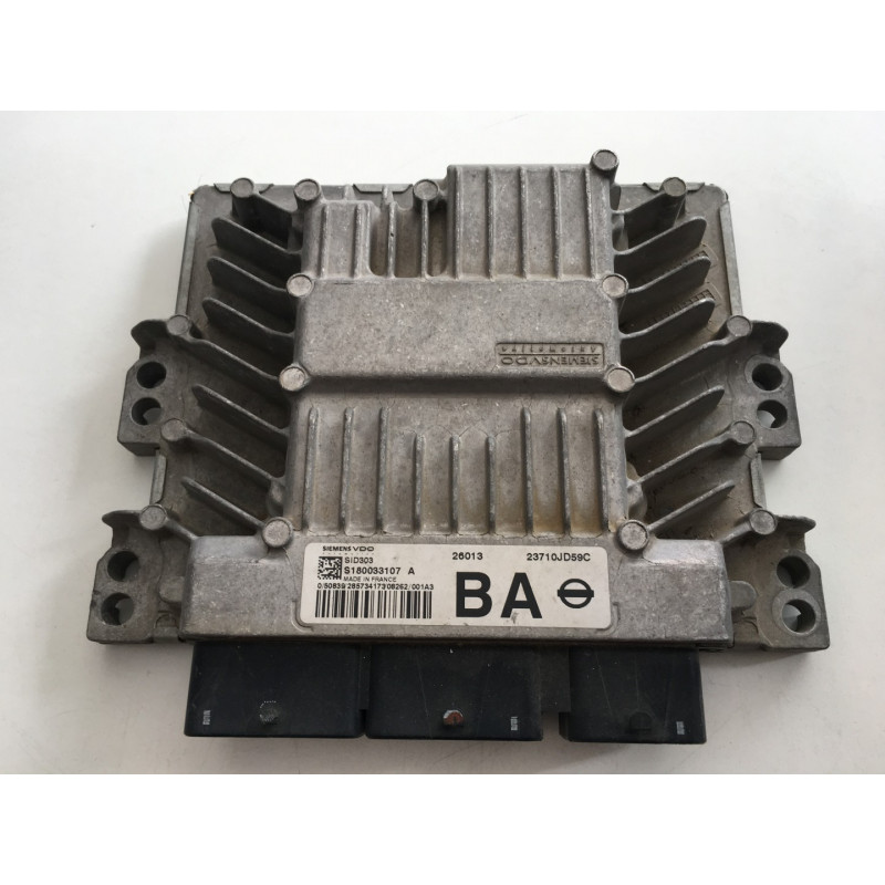 ENGINE ECU CONTINENTAL SID303 S180033107A NISSAN 23710JD59C BA