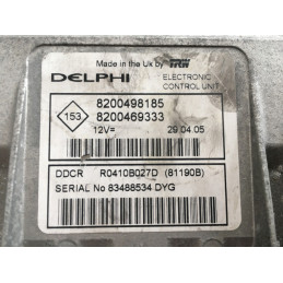 ECU DELPHI DDCR R0410B027D RENAULT KANGOO / RENAULT CLIO 1.5 DCI 8200498185 8200469333 - VIRGIN - AUTOCODING