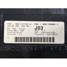 BSI VALEO J03-00 PSA 9651196880A 9651197580A