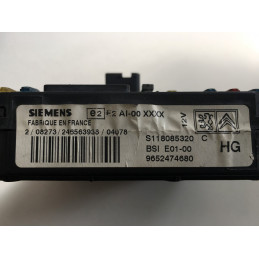 BSI E01-00 SIEMENS S118085320C CITROEN XSARA PICASSO I (N68) 9652474680 HG - SW 9654267180 / 14.03 / 1403 - VIRGEN