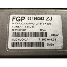 ECU MOTOR MAGNETI MARELLI MJD 6JO.CA 7160004904 OPEL 55196352 ZJ