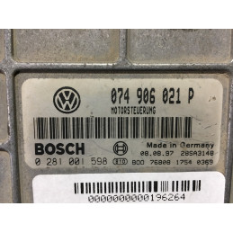 ECU MOTOR BOSCH EDCMSA15.5-5.26 0281001598 VOLKSWAGEN LT II 2.5 TDI 75KW 102CV 074906021P - CON INMOVILIZADOR ANULADO