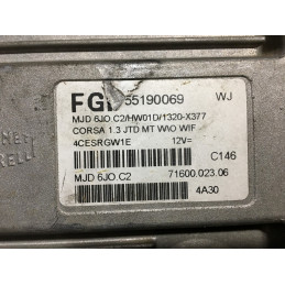 ECU MOTOR MAGNETI MARELLI MJD 6JO.C2 7160002306 OPEL 55190069 WJ