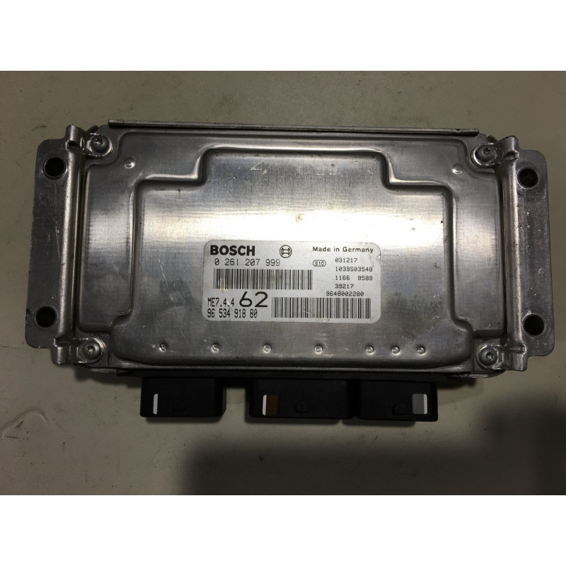 ECU MOTOR BOSCH ME7.4.4 0261207999 PSA 9653491880 - CON INMOVILIZADOR ANULADO (INMO / IMMO OFF)