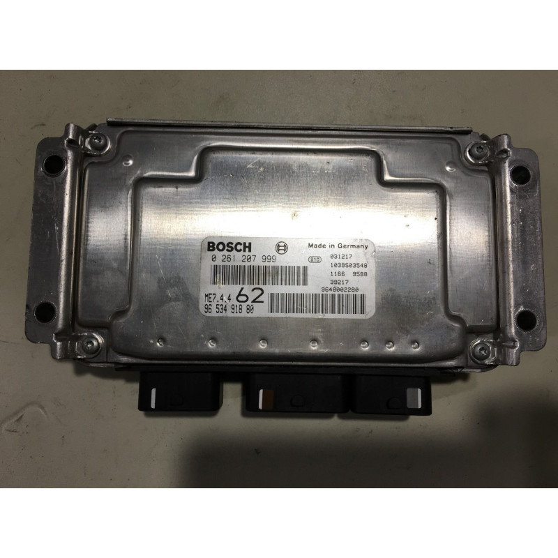 ENGINE ECU BOSCH ME7.4.4 0261207999 PSA 9653491880 - WITH DISABLED IMMOBILIZER (IMMO OFF)