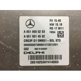 ENGINE ECU DELPHI CRD3P.D1 28519253 MERCEDES A6519005203 A6519014502