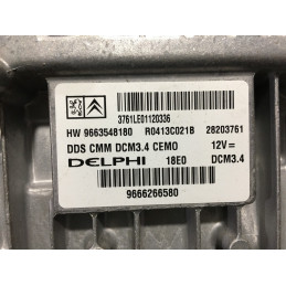 ECU MOTOR DELPHI DCM3.4 R0413C021B PSA HW 9663548180 SW 9666266580