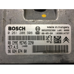 ECU MOTOR BOSCH ME7.4.5 0261208908 PSA 9662467480