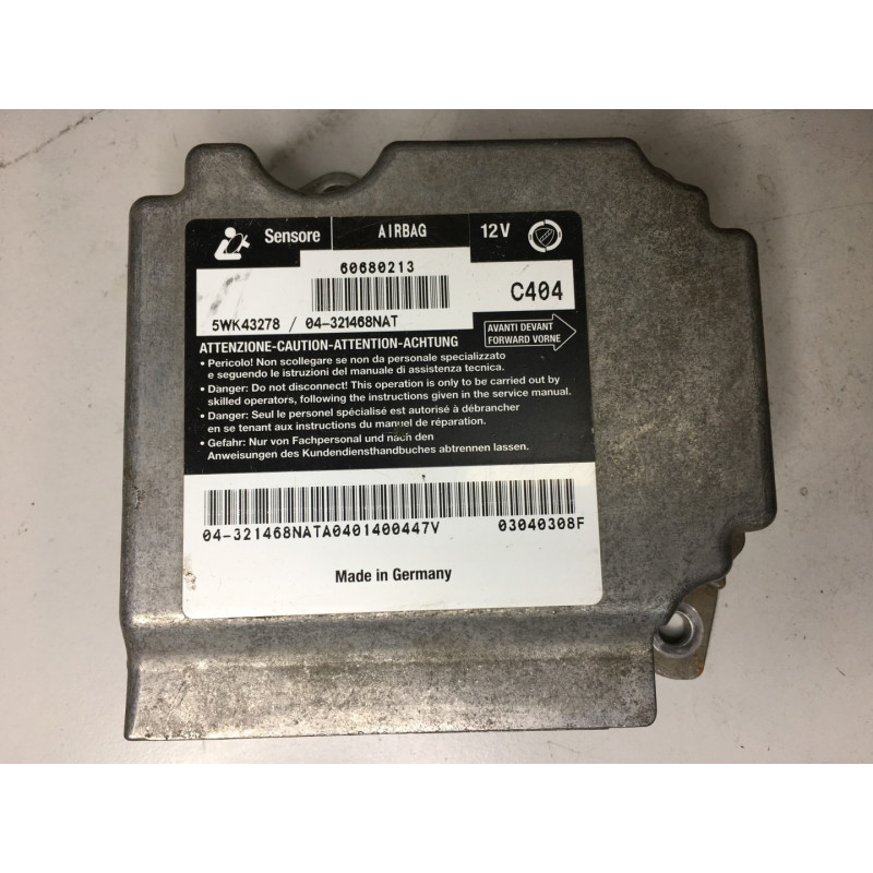 AIRBAG ECU SIEMENS 5WK43278 ALFA ROMEO 60680213