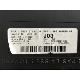 BSI VALEO J03-00 PSA 9651196880 9651197580