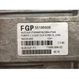 ECU MOTOR MAGNETI MARELLI MJD 6JF.P3 71600.004.02 FIAT 55186608