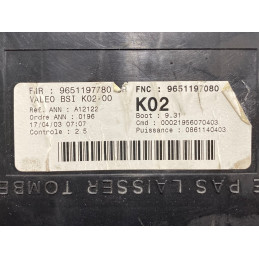 BSI VALEO K02-00 PSA 9651197080 9651197780