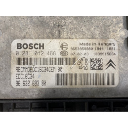 ECU MOTOR BOSCH EDC16C34-2.10 0281012468 PSA 9663268380