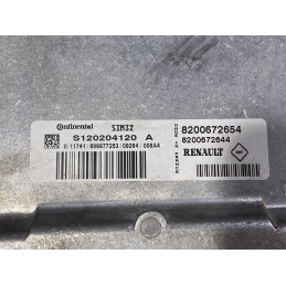ECU CONTINENTAL SIM32 S120204120A DACIA SANDERO 1.2i 55KW 75HP 8200672644 8200672654 / SW 8201037265 / WITH DISABLED IMMOBILIZER