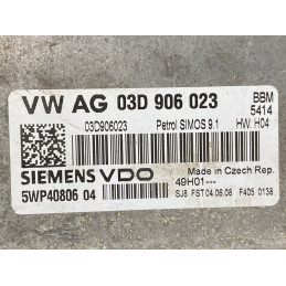 ECU MOTOR SIEMENS VDO SIMOS 9.1 5WP4080604 VAG 03D906023