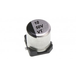 CONDENSADOR ELECTROLITICO ALUMINIO SMD 10 50V VT - 10uF 50V