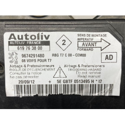 AIRBAG ECU AUTOLIV 619763800 PSA 9674291480 AD