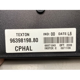 ECU CIERRE TEXTON CPHAL PSA 9639819880 / 6580.18