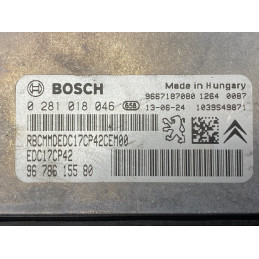 ECU MOTOR BOSCH EDC17CP42-3.10 0281018046 PSA 9678615580