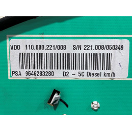 CUADRO INSTRUMENTOS VDO 110.080.221/008 PSA 9646283280