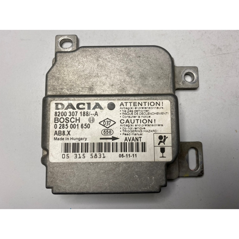 AIRBAG ECU BOSCH AB8.0 0285001650 DACIA / RENAULT 8200307188--A