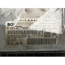 ECU MOTOR BOSCH EDC16C34-2.10 0281011629 PSA 9651132880