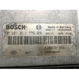 ECU MOTOR BOSCH EDC16C3-10.22 0281011776 RENAULT 8200391966 8200386508