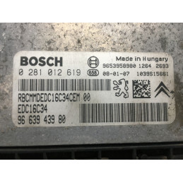 ECU MOTOR BOSCH EDC16C34-4.11 0281012619 PSA 9663943980