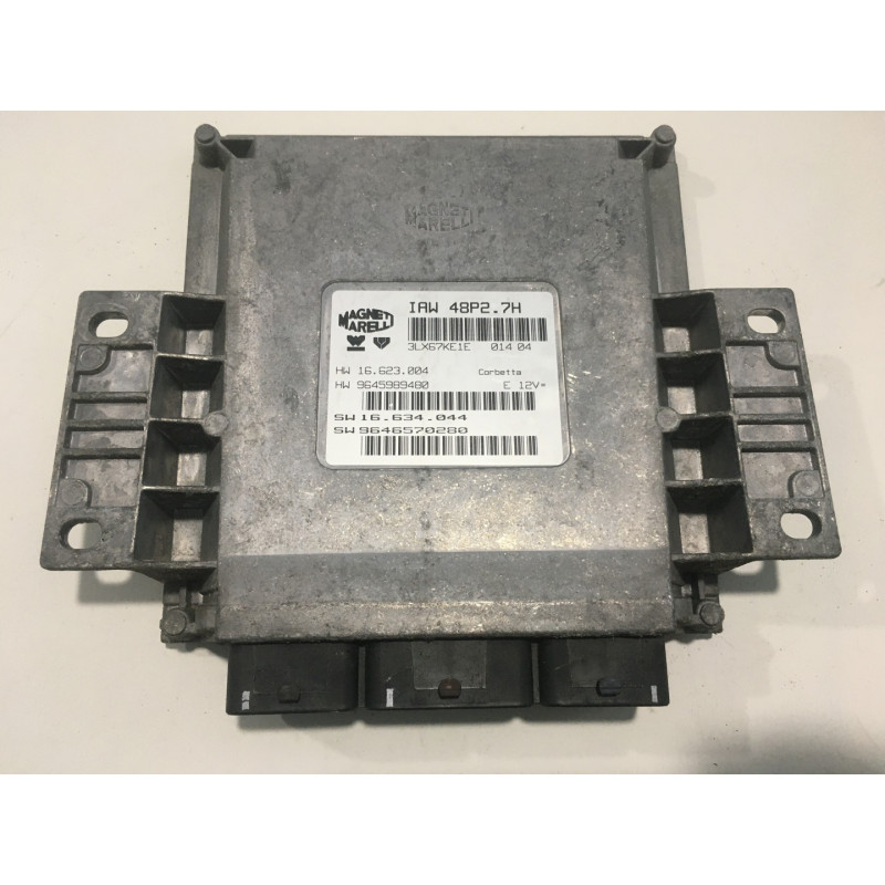 ENGINE ECU MAGNETI MARELLI IAW 48P2.7H HW 16.623.004 SW 16.634.044 PSA HW 9645989480 SW 9646570280