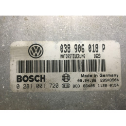 ECU BOSCH EDC15V-5.29 0281001720 VOLKSWAGEN PASSAT (3B) 1.9 TDI 81KW 110HP 038906018P - WITH DISABLED IMMOBILIZER