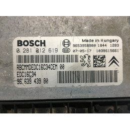 ECU MOTOR BOSCH EDC16C34-4.11 0281012619 PSA 9663943980