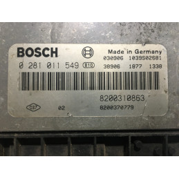 ECU MOTOR BOSCH EDC16C3-10.22 0281011549 RENAULT 8200310863 8200370779