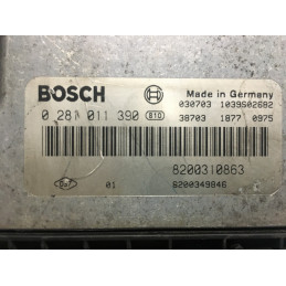 ECU MOTOR BOSCH EDC16C3-10.22 0281011390 RENAULT 8200310863 8200349846