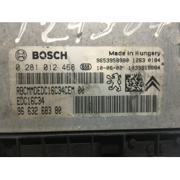 ECU MOTOR BOSCH EDC16C34-2.10 0281012468 PSA 9663268380