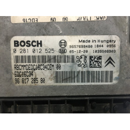 ECU MOTOR BOSCH EDC16C34-4.61 0281012525 PSA 9661728580