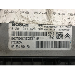 ECU MOTOR BOSCH EDC16C34-2.10 0281011629 PSA 9656494480