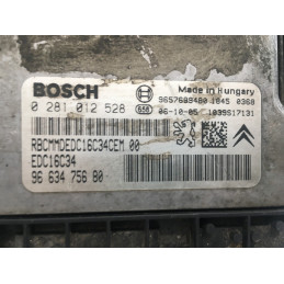 ECU MOTOR BOSCH EDC16C34-4.61 0281012528 PSA 9663475680