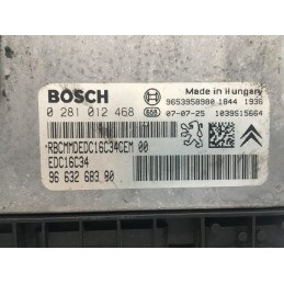 ECU MOTOR BOSCH EDC16C34-2.10 0281012468 PSA 9663268380