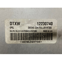 ECU MOTOR DELPHI DELCO MT35E OPEL 12230740 DTXW - CON PIN CODE